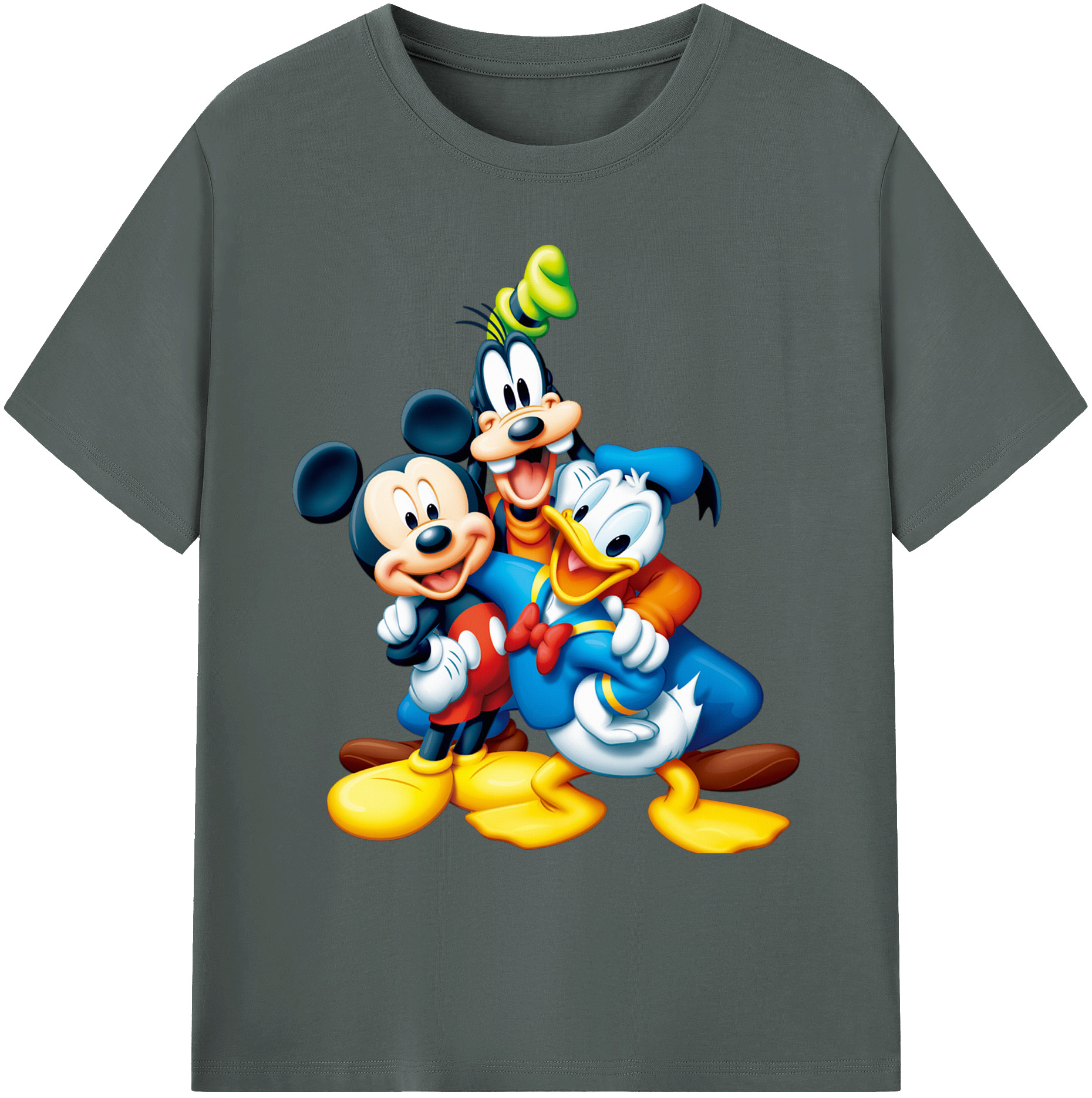 ミッキーマウス Mickey Mouse 綿100％ メンズ半袖Tシャツ｜肌触りやわらか＆通気性